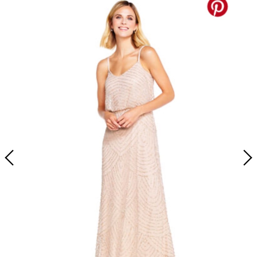 Blush Adrianna Papell beaded dress